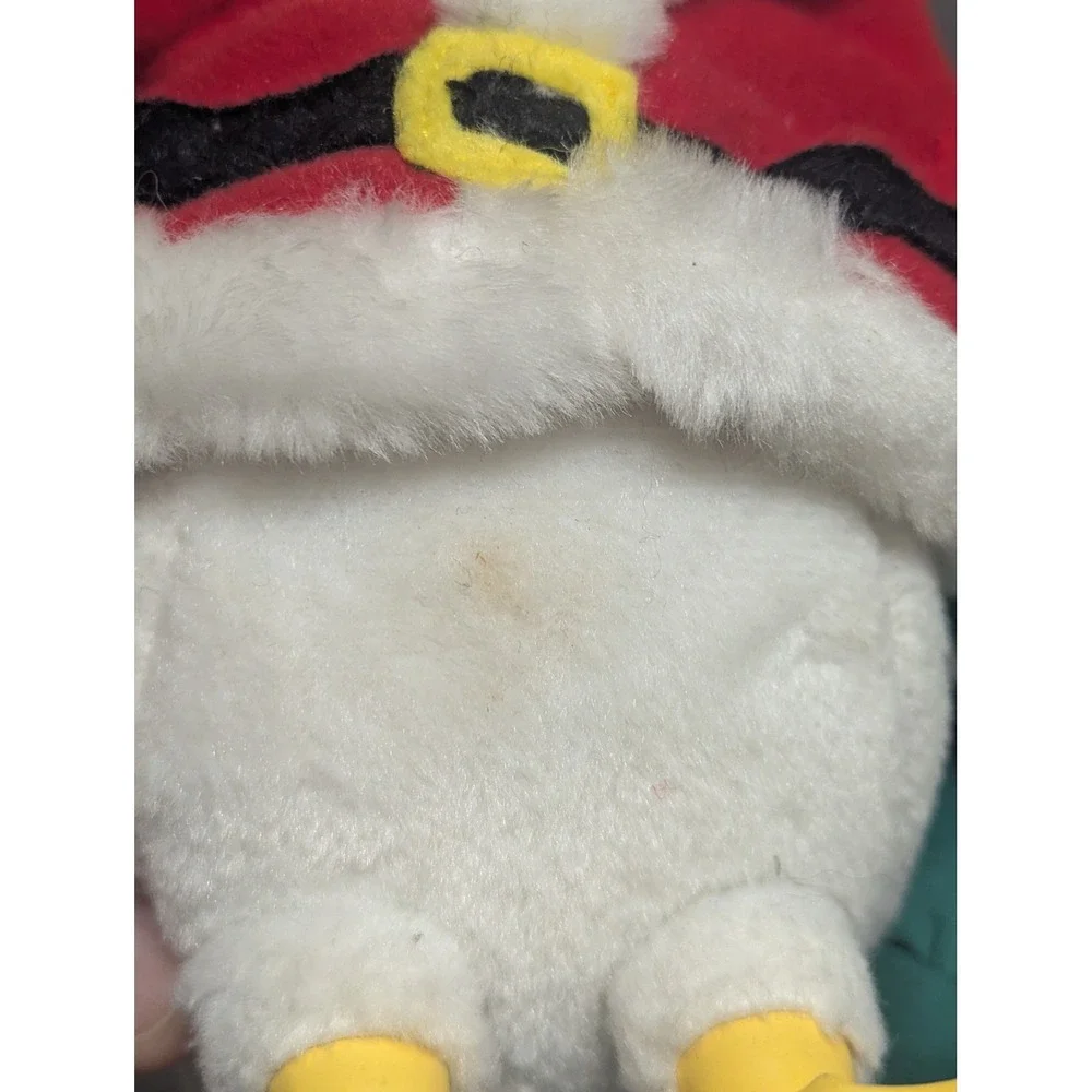 VTG 1997 Christmas Santa Goose Golden Eggs Desk/Mini Porch Goose Decor Roman Inc